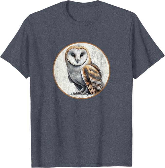 Barn Owl T-Shirt Retro Design by Bird.fan | Men's Birding Graphic Tee