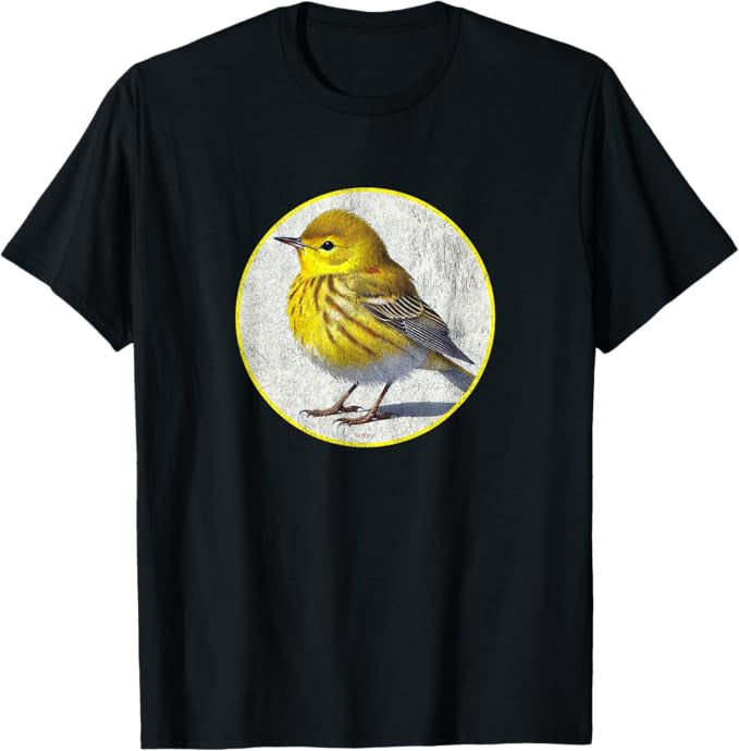 Yellow Warbler T-Shirt Retro Design by Bird.fan | Men's Birding Graphic Tee