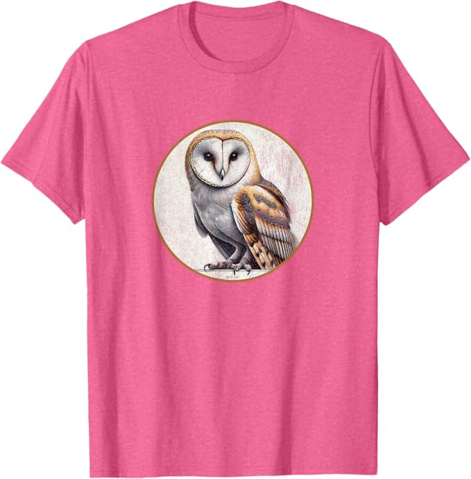 Barn Owl T-Shirt Retro Design by Bird.fan | Men's Birding Graphic Tee